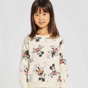 Disney 100 Mickey Mouse Toddler sweatshirt in cream. Size 3T